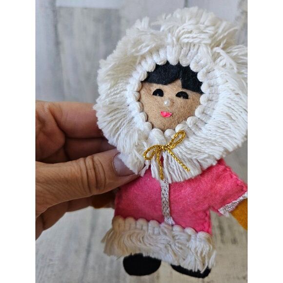 Vintage Eskimo ornament Xmas tree pink - Picture 2 of 7